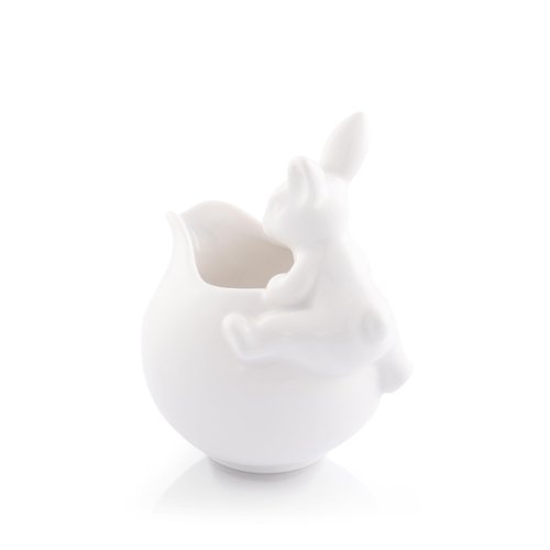 Arthur Court Creamer, White Stoneware, Climbing Bunny Design, Durable and Easy to Clean - Perfect for Tea or Coffee Time, Adds Whimsy to Table Settings Easter Tea