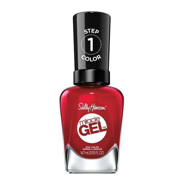 Sally Hansen Miracle Gel Nail Polish, Shade Rhapsody Red 449 (Packaging May Vary)