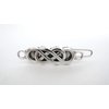 Generic 2 extra tiny small silver metal celtic knot hair clip for fine thin hair, 7