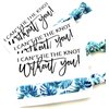 Three Girls Shop Bridesmaid Proposal Made in The USA | Set of 5 Tropical Palm Bridesmaid Proposal Hair Ties | I Can't Tie The Knot Without You! | Hair Tie Favors