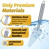 4 Pieces Pie Server Set Stainless Steel Pie Spatula Serrated Cake Cutter with Comfortable Handle, Easy to Grip for Cutting and Serving Desserts Brownies Pizza and Cake