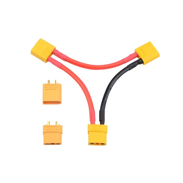 WMYCONGCONG 1 Pair XT90 Male Female Battery Connector and 1 PCS XT90 Battery Series Connector 10 Gauge Wire for RC Battery Helicopter Quadcopter
