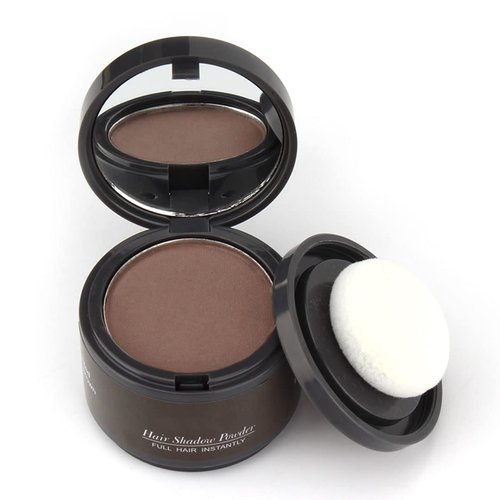 Hairline Powder (Medium Brown) - Instantly Cover Gray Roots, Hair Touch-Up, Hair Color Shadow for Thin Hair