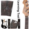 2 Sheet Guitar Fretboard Stickers 4 String Bass Guitar Fret Decals Bass Scales Stickers Fretboard Fingerboard Note Labels or Learning Notes Chords and Scales