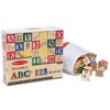 Melissa & Doug 50-Piece Wooden ABC & 123: Wooden Block Set Bundle with 1 Theme Compatible M&D Scratch Art Mini-Pad (01900)