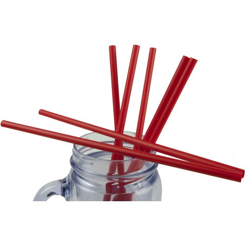 Made in USA Pack of 250 Unwrapped BPA-Free Plastic Drinking Straws (Red - 10" X 0.28")