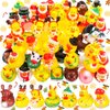 Hanaive 50 Pcs Assorted Christmas Rubber Ducks Bulk with Different Designs Mini Rubber Ducks Bath Toys Xmas Themed Novelty Duck for Party Supplies Gifts Birthday Baby Shower Pool Party (Retro)