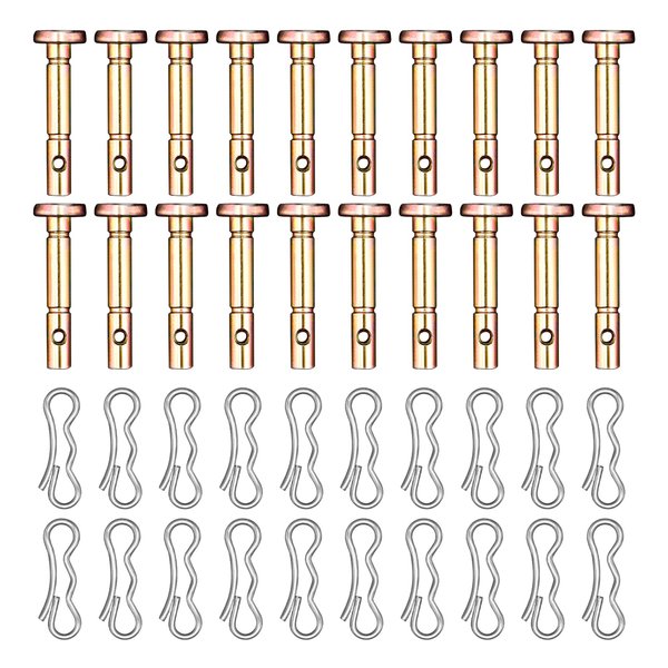 Hunter-wish Shear Pins and Cotter Pins Fit for MTD Snowblower - Shear Pins 20pcs and Cotter Pins 20pcs Compatible for Cub Cad et Troy Bilt Craftsman 24" 26" Snow Thrower, Replace 738-04124A 714-04040