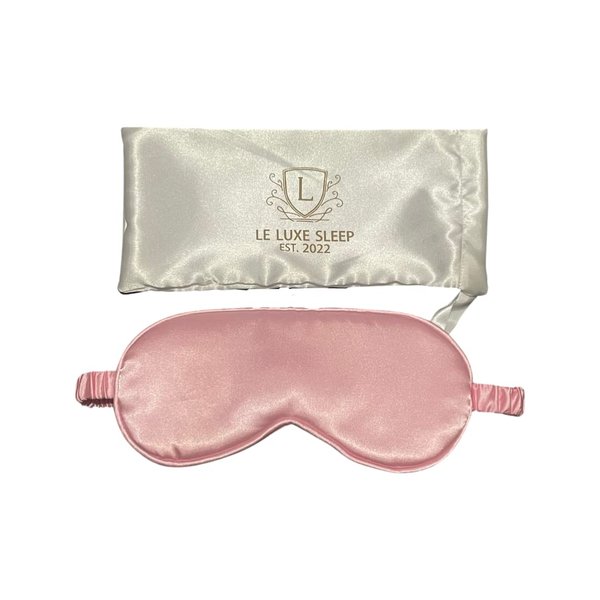 Le Luxe Silk Sleep Mask (Luxury Silk Sleep Mask, Made with 100% Real Natural Pure Silk Eye - Eye Cover - Eye Mask - Anti Aging - Skin Care - Ultra Soft - Light & Comfy (Pink)
