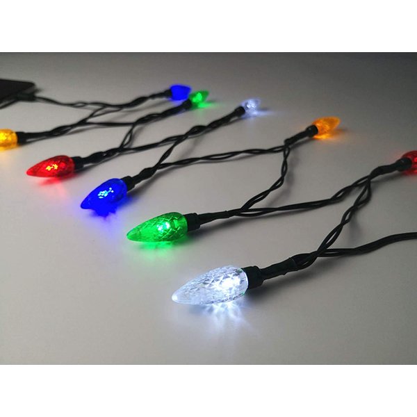 Holiday LED Christmas Lights Charging Cable, USB and Bulb Charger, 50 Inch 10 LED Multicolor Christmas Cable for Phone 5 5s 6 6plus 6s 6s Plus 7 7plus 8 8plus X XR XS XS Max 11Pro Max etc (2pcs)