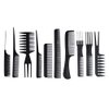 10PCS Black Hair Comb Set Hair Styling Comb for Women Men Kids Hairdressing Hair Cutting Combs for Hair Styling Tool