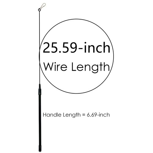 YXI Cat Wands,Cat Toy Accessory, 2PCS Flexible Steel Wire Wands, Compatible with Suction Cup Base and Feather Toys, Durable and Fun Cat Toy