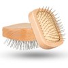 JiedHiur Wooden Hair Brush, Natural Wooden Air Cushion Brush Detangling Brush for Women, Men and Kids, Massager Hair Brush for Hair Growth