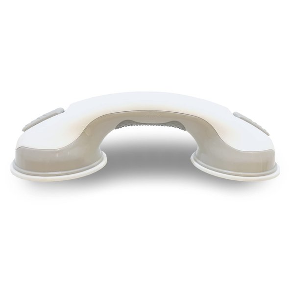 Safe-er-Grip Safe-er-Grip Changing Lifestyles Suction Cup Grab Bars for Bathtubs & Showers; Safety Bathroom Assist Handle, White & Grey, 12 inches