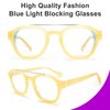 VISOONE Retro Round Anti Eyestrain Metal Medium Eyewear Blue Light Blocking Glasses for Computer Gaming Women Man SANFORD