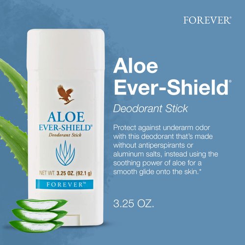 Forever Living - Aloe Ever-Shield - All-Day Odor Protection with Soothing Aloe - Aluminum-Free Deodorant for Sensitive Skin - 3.25 oz Stick (Pack of 3)