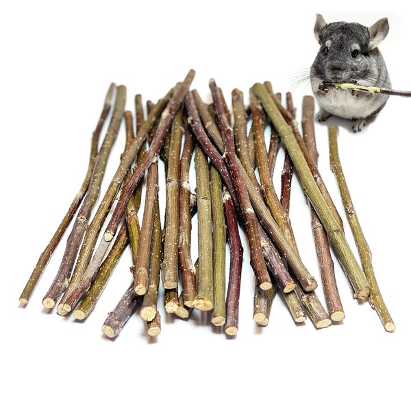 ECOVENIK Apple Sticks 120 gram Rabbit & Hamster Chew Toys - 100% Natural & Organic Chinchilla Food, Treats for Guinea Pig, Squirrels, Parrots & Other Small Animals (Made in Ukraine)