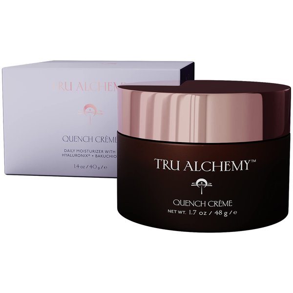 Tru Alchemy Quench Crème Daily Facial Moisturizer | Hyaluronic Acid, Vitamin C, & Bakuchiol (better than Retinol) | Daily Firming Skin Moisturizer Face Cream for Women | 1.7 fl oz/48 g