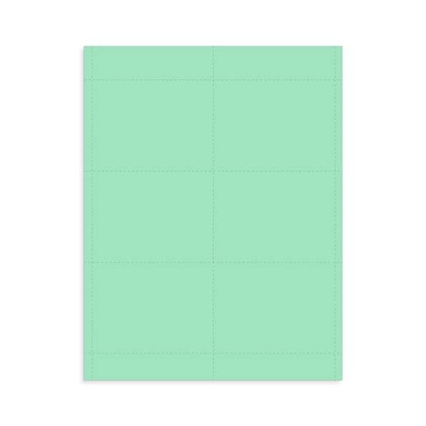 Name Badge Productions - 4 Inch x 3 Inch Color Name Badge Inserts - Micro-Perforated Paper - Easy to Customize - 500 Pack (Green)