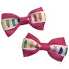 Back To School Girls Hair Bow Set, Little Girl Bows, Pigtail Hair Bows, Toddler Hair Bows,