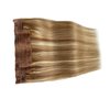 Wire Hair Balayage Blonde Extensions 14 Inch 70g Ombre Brown Highlighted Golden Blonde Remy Human Hair Extensions Invisible Wire Human Hair Extensions Fish Line Hair