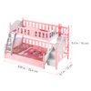 TOYANDONA Dollhouse Furniture Bunk Bed, 1:12 Artificial Bed Miniature Bunk Bed, Mini House Bed Model with Ladder, Mini Doll Bedroom Furniture, for Kids, Children