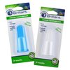 Brilliant Baby Finger Toothbrush - Silicone Gum Massager and Teether Brush for Infant-Toddler, 3 Months Old and Up, Blue/Clear, 2 Count
