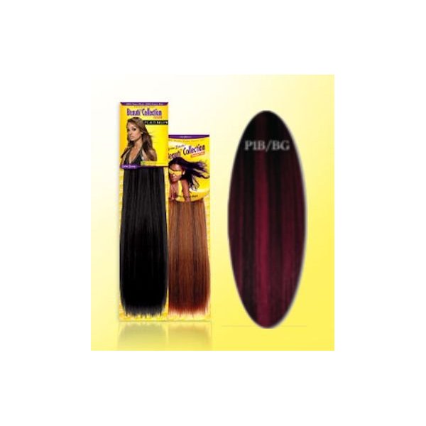Beauti Collection Human Hair Weave -Straight Weave 10" - #P1B/Bg Piano Burgundy - Size: 10"