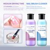 SULLMAR Acrylic Monomer Liquid 75ml 2.5FL.OZ & Nail Brush Cleaner 75ml 2.5FL.OZ for Acrylic Nails
