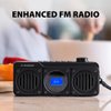 Avantree Boombyte - Portable Digital FM Radio with Bluetooth Speaker, Superb Sound, Metal Finish, MP3 Player, Support Micro SD Card & USB Audio Input, Long Play Time, Rechargeable, Easy to Use - Black