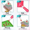 SHOWERRING 5D DIY Diamond Art Stickers Kits for Kids,Cartoon Gem Digital Art Painting Stickers Mosaic Craft Kit (Cute Girl)