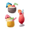 FRINGE STUDIO Pet Toy, Small Dog Toy Set, Tropical Drinks, 3 Pieces (289413)