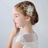Flower Girl Hair Accessory Pearls White Floral Cute Elegant Hair Pin for Bridesmaid Wedding Dress Shows Children' Day Party