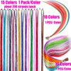15 Colors Hair Tinsel with Tools Kit 43 Inch 3000 Strands Sparkling Shiny Tinsel Hair Extensions with 10Pcs Synthetic Feather Hair 10 Pcs Rainbow Hair 100 Pcs Hair Beads 1 Pliers 2 Crochet Hooks 1Comb