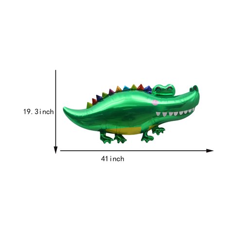 5PCS Alligator Foil Balloon Crocodile Mylar Balloon for Alligator Themed Birthday Party Decorations Jungle Animal Party Supplies