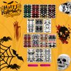 14 Sheets Halloween Nail Wraps Full Stickers Gothic Nail Polish Strips DIY Self-Adhesive Nail Art Decals Ghost Skull Demon Pattern with 2 Piece Nail Files for Party Decor (196 Pieces)