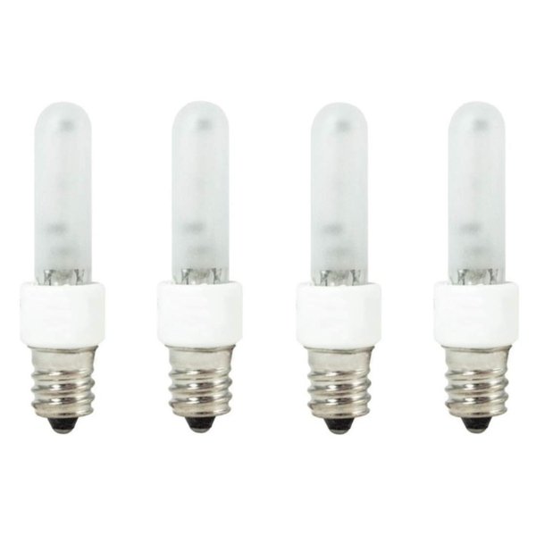 GoodBulb 20 Watt Krypton/Xenon T3 Light Bulb | Frost Finish Candelabra E12 Base 2700K Warm White Light | Dimmable 20W 200 Lumens 100 CRI | KX-2000 Light Bulb (Pack of 4 Bulbs)
