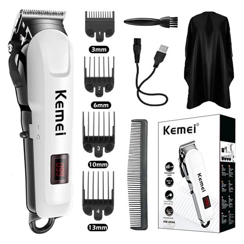 KEMEI Hair Clipper for Men Professional Cordless Electric Rechargeable Hair/Beard Trimmers for Men, Self Hair Cutting Haircut Kit, Adjustable Barber Clippers with LCD Diaplay