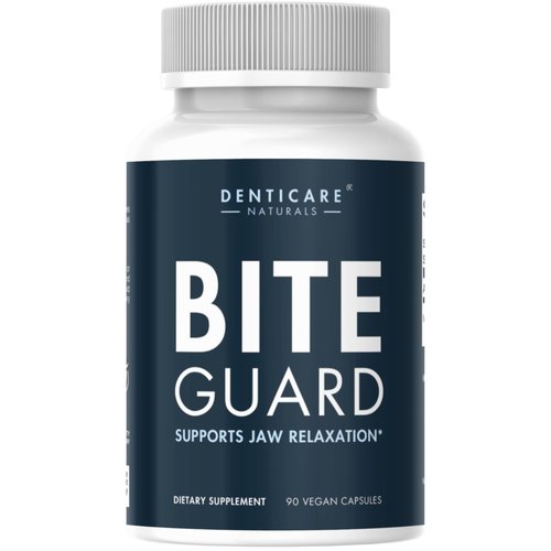 BiteGuard Supplement, Teeth Grinding & Bruxism Relief, 90 Capsules (Vegan Safe, Non-GMO) Magnesium for Bruxism Supplement by Denticare Naturals