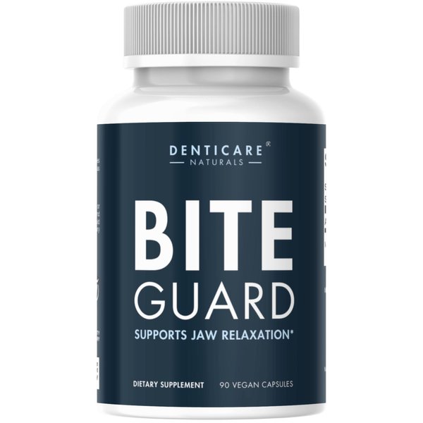 BiteGuard Supplement, Teeth Grinding & Bruxism Relief, 90 Capsules (Vegan Safe, Non-GMO) Magnesium for Bruxism Supplement by Denticare Naturals
