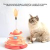 Elecpioneev Interactive Cat Toy for Indoor Adult Cats, Cat Ball Track Tower, Feather Toys for Indoor Cats,Mouse cat Toys (Blue)