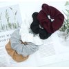 Scrunchies Hair Ties Soft Knitted Hair Bands Hair Scrunchie Holder Ponytail Scrunchy Hair Elastic for Women Ladies Cotton Scrunchy Medium Hair Accessories Black/White/Grey/Beige/Red (Soft Knitted