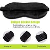 Sleep Eye Mask for Men Women, Night Sleep Mask, Block Out Light, Soft Comfort Eye Shade Cover for Travel Office Home Blindfold with Adjustable Strap Black (Off White)