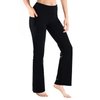 Yogipace,Side Pockets,Petite Women's Bootcut Yoga Pants Workout Pants with Side Pockets,27",Black,Size XL