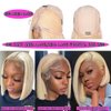 13X4 Straight 613 Blonde Blunt Cut Bob Wig Human Hair Lace Front Wigs For Black Women Pre Plucked With Baby Hair Wear and Go Glueless Wigs Human Hair HD Transparent Honey Blonde Bob Lace Frontal Wigs