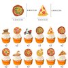 94 Pcs Pizza Birthday Party Supplies Set for Kids Teens Adults, Delicious Pizza Theme Birthday Party Decorations with Pizza Happy Birthday Banner, Stickers, Cake Topper, Cupcake Toppers, Balloons