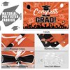 Orange Black Graduation Party Decorations 2024,Class of 2024 Graduation Party Supplies Include Congrats Grad Banner, Grad Backdrop, Porch Sign,Balloons,Foil Number 2024 for Graduation Party Supplies