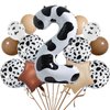 Cow Print Birthday Party Balloons,40 Inch Big Cow Print Mylar Foil Number 2 Balloon for Kids 2nd Birthday Party Supplies,Cow Themed Western Cow Print Balloons Party Decoration