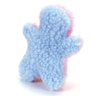 Small Dog Toy 4" Puppy Plush Squeaker Soft Fleece Pink and Blue Choose Wooly Man, Bone or Set of Both (Plush Bone)