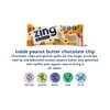 Zing Peanut Butter Chocolate Chip Vegan Protein Bars, Gluten Free with High Protein, High Fiber, Dairy Free Nutrition Bars, Plant Based Protein, Kosher, Low Sugar, No Sugar Alcohols - 12 count